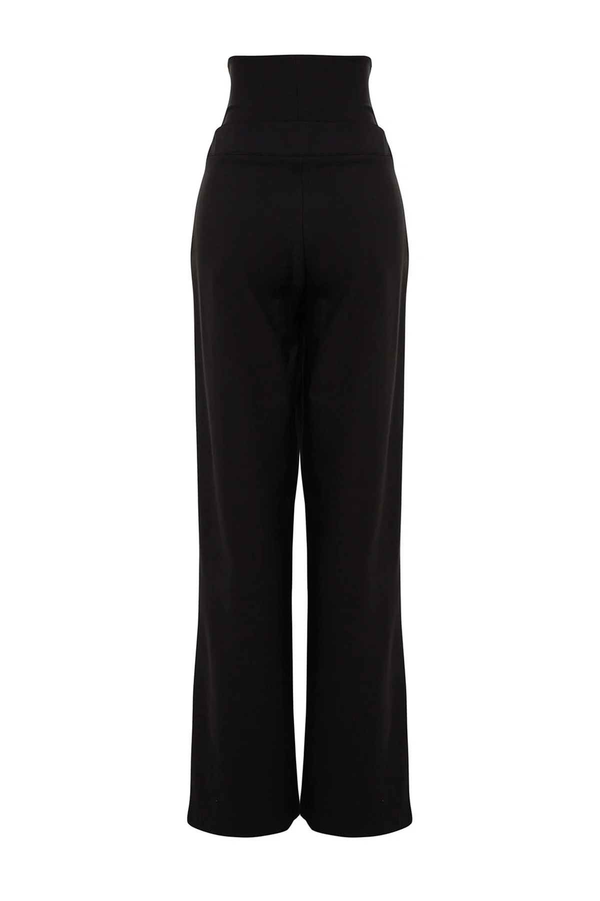 Trendyol Collection  Schwarze Hose mit gewebtem Korsett-Detail TPRSS23PL00033