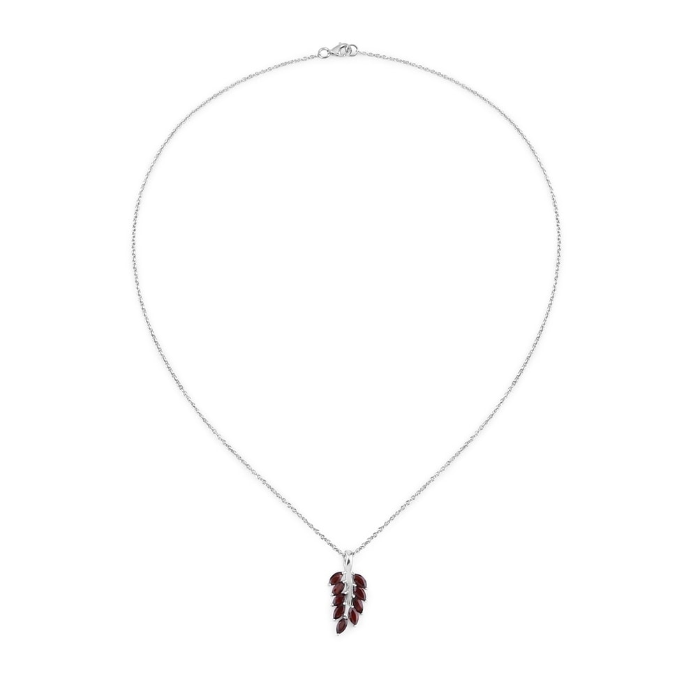 Rafaela Donata Chaîne Floral Argent sterling Grenat en Argent Bijoux