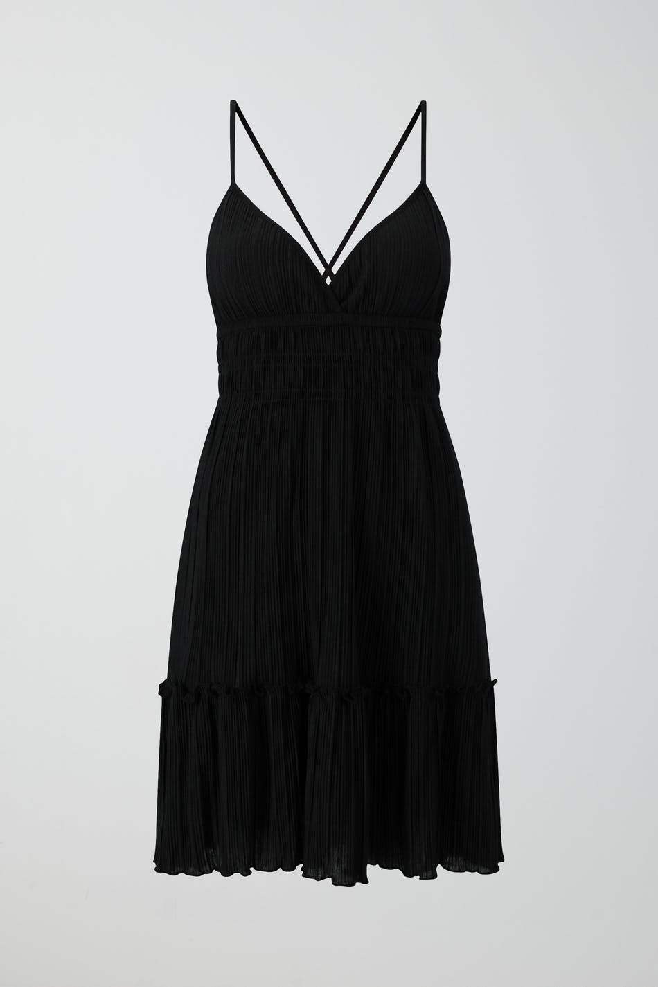 Plissé mini dress