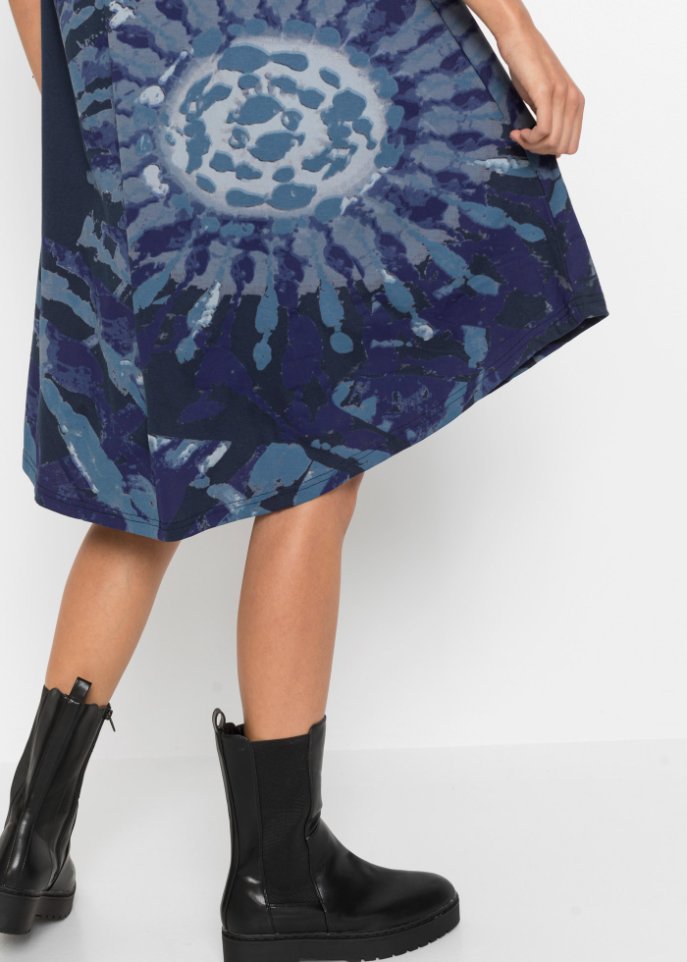 Jerseykleid mit Batikmuster