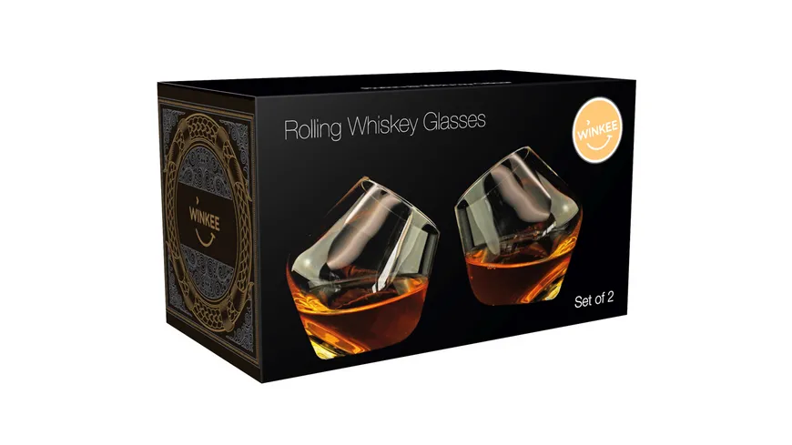 Winkee Rollende Whiskeygläser 2er Set