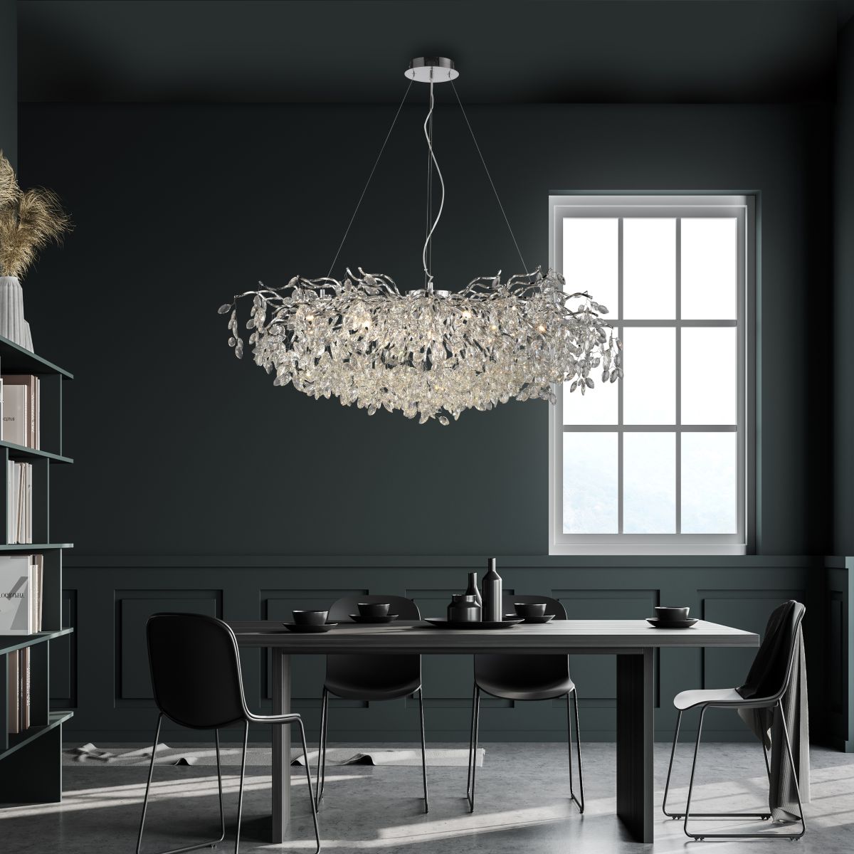 Paul Neuhaus 13-flg Pendellampe Ricicle Chrom