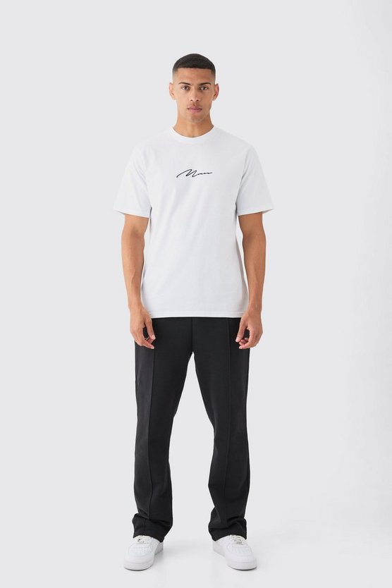 Man Signature T-Shirt mit Print