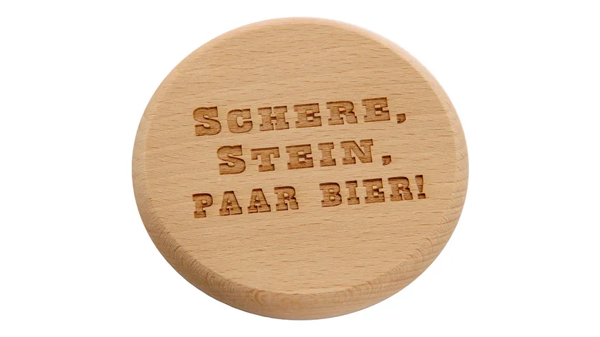 Spruchreif Bierdeckel Schere, Stein, Paar Bier