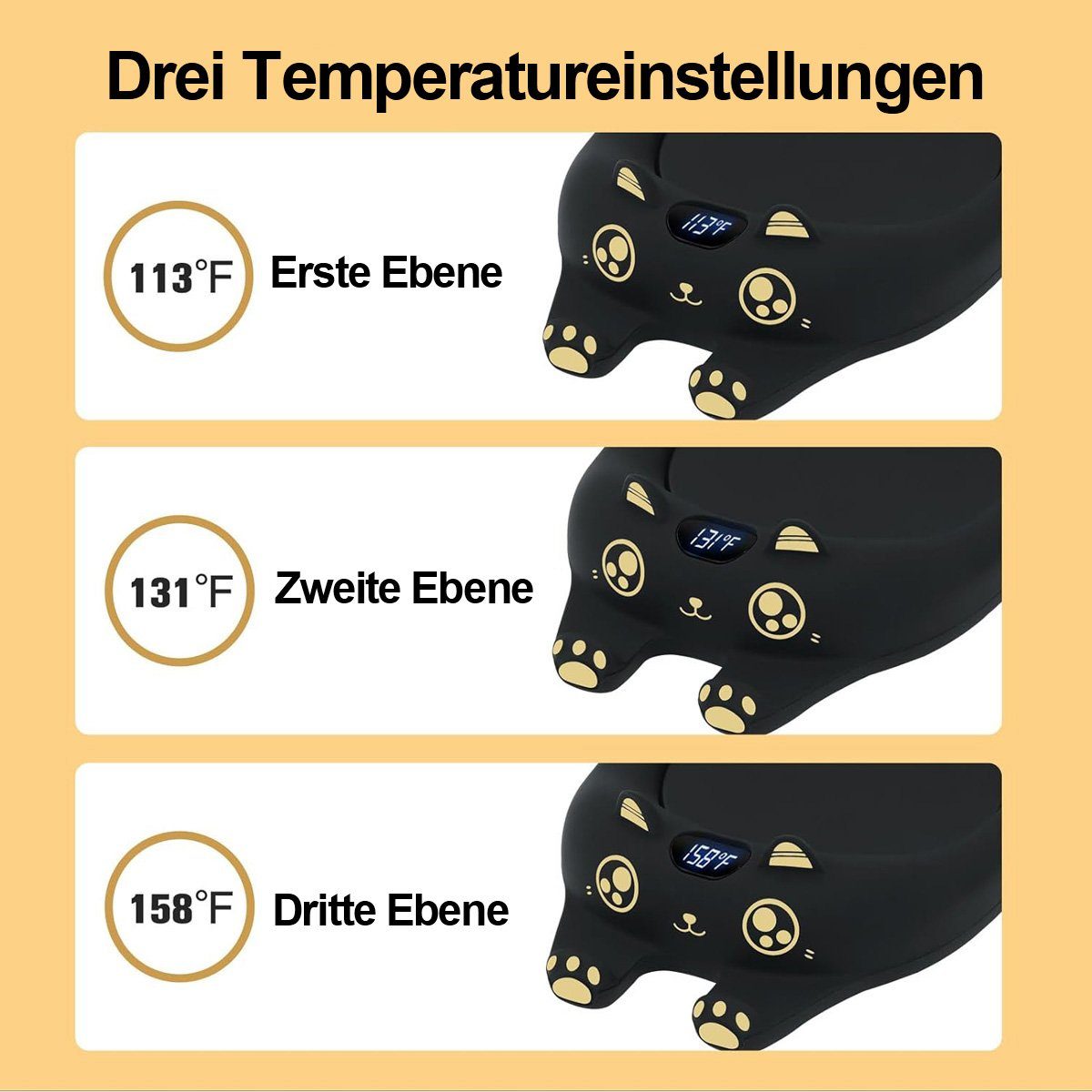 Yoyaxi Tassenwärmer Automatische Abschaltung, intelligente Kerze mit 3 Temperaturstufen, Tassenwärmer und Schreibtischkaffee