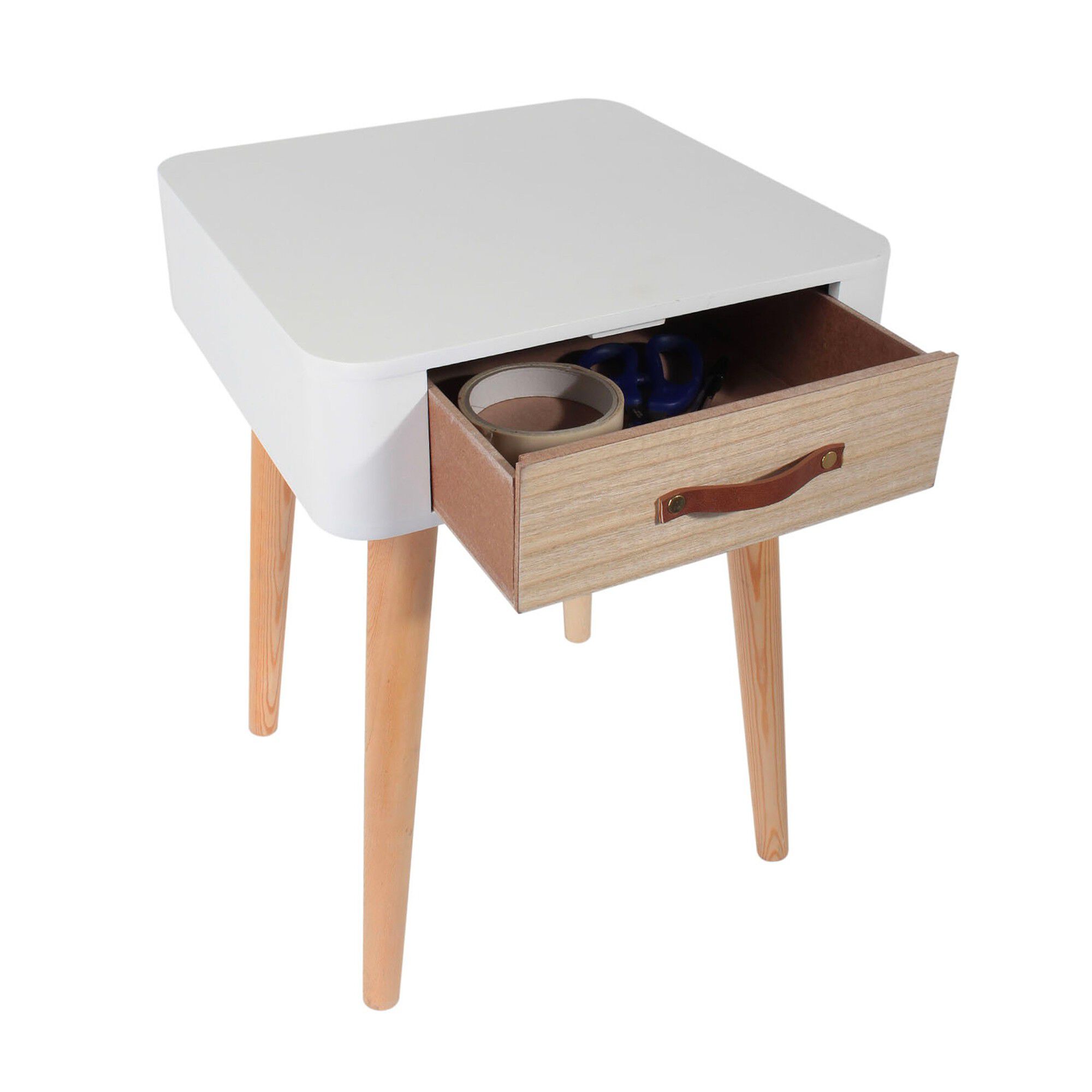 Table de chevet bicolore 1 tiroir