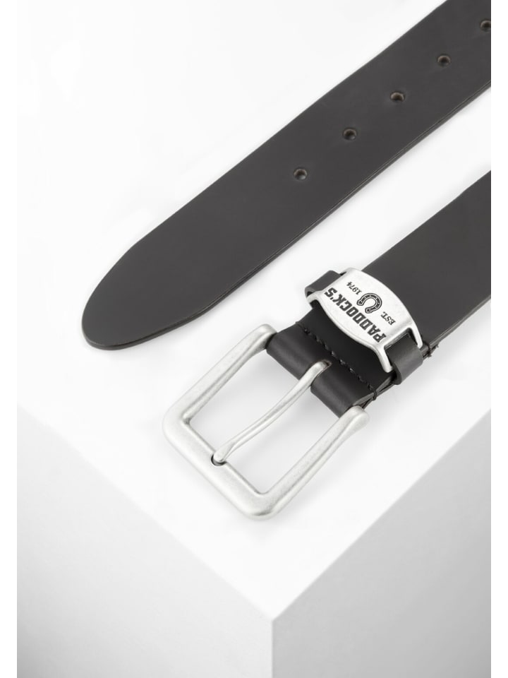 Paddock's Ledergürtel in schwarz günstig kaufen