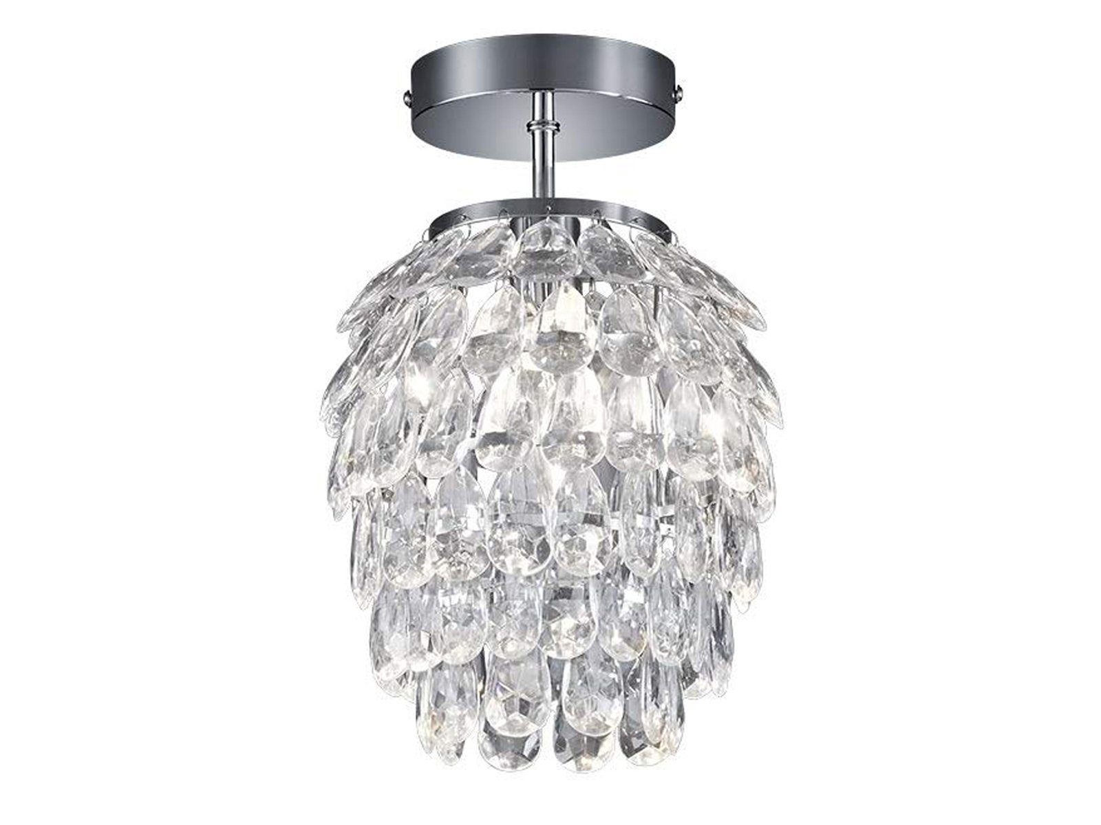 meineWunschleuchte LED Deckenleuchte, Dimmfunktion, LED wechselbar, Warmweiß, kleine ausgefallene Designer-lampe Kristall für über-n Esstisch, Ø20cm