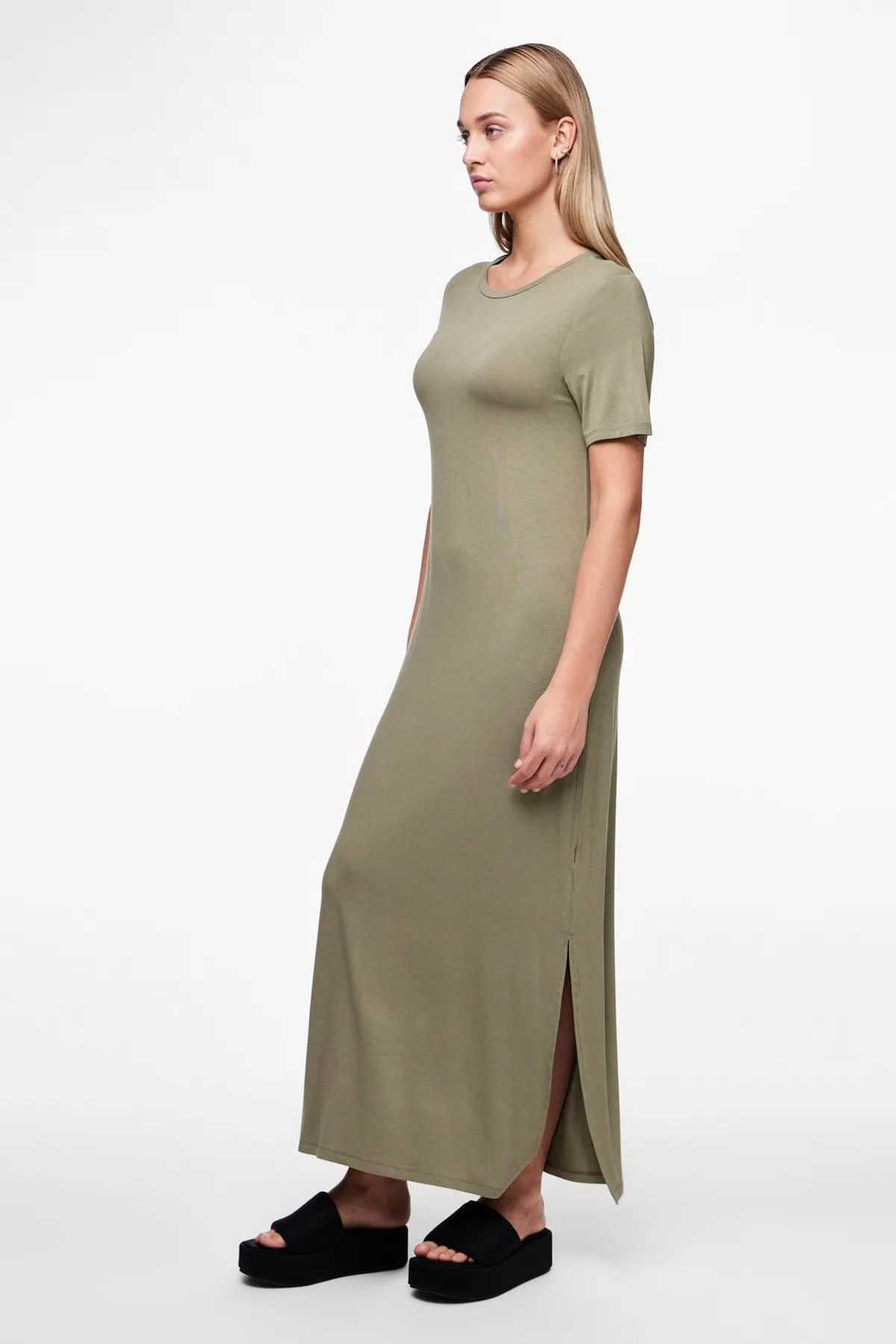 PIECES  PCSOFIA SS T-SHIRT MAXI KLEID NOOS BC