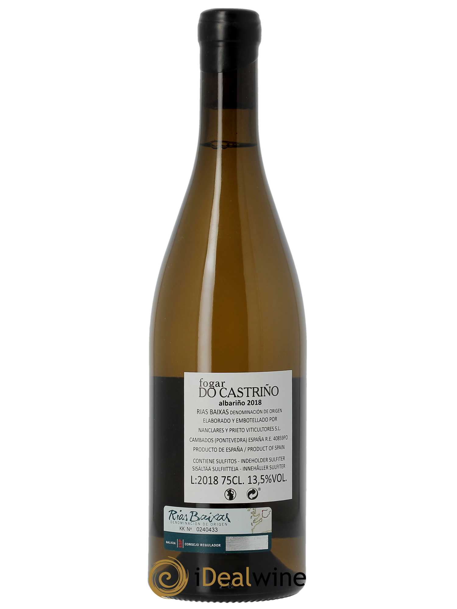Rias Baixas Fogar do Castriño Nanclares y Prieto  2018 - Lot de 1 Bouteille