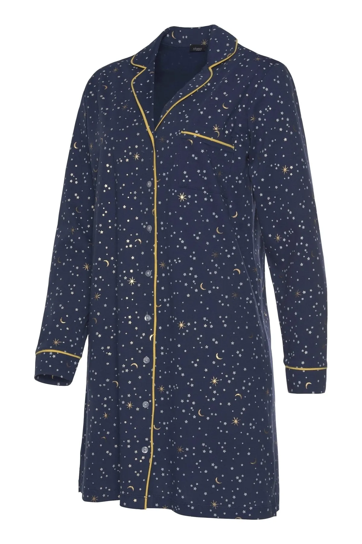 Vivance  Nachthemd - Blau - Basic