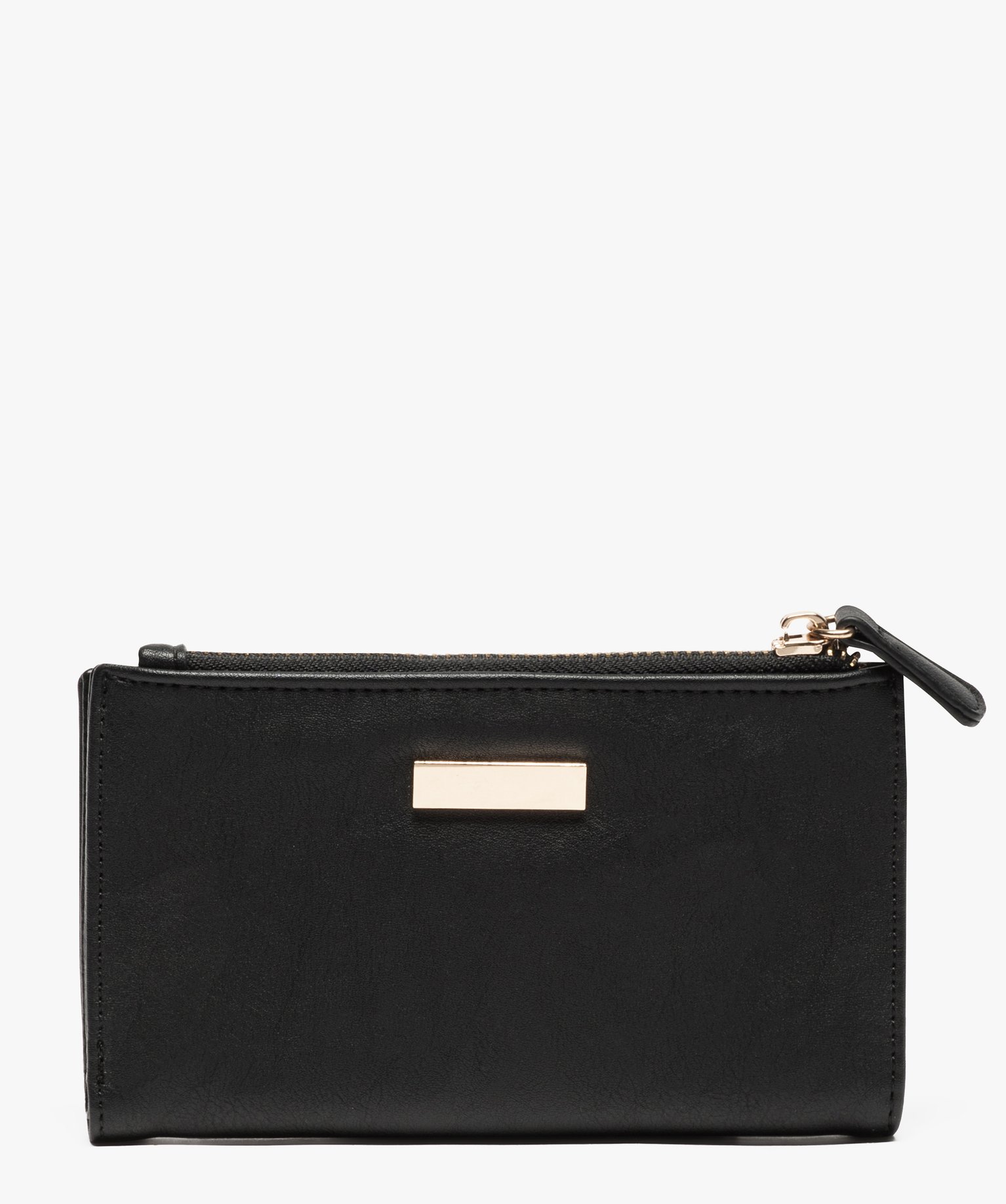 Portefeuille compact multi-compartiments femme noir | GEMO
