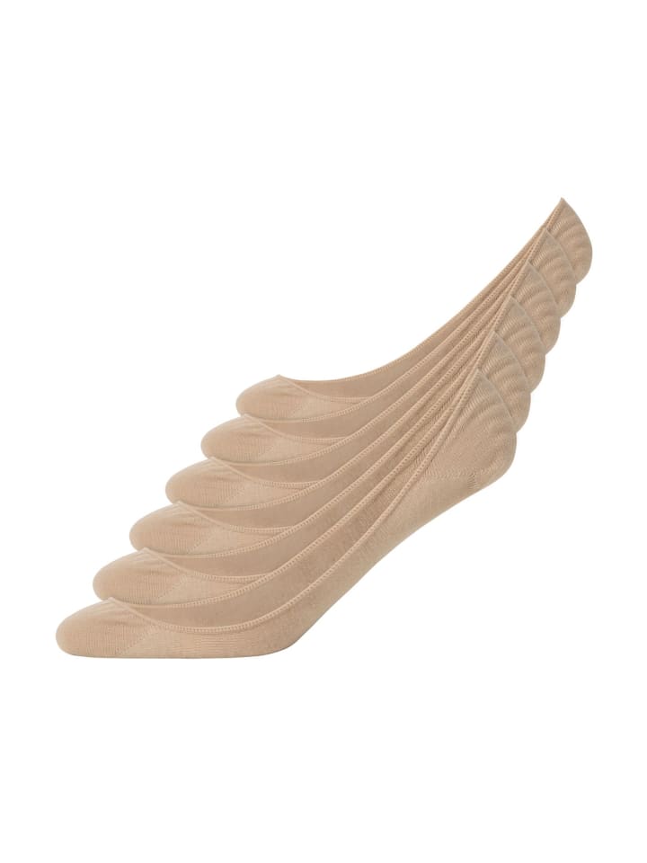 SNOCKS Ballerina Socken aus Bio-Baumwolle 6 Paar in Beige günstig kaufen