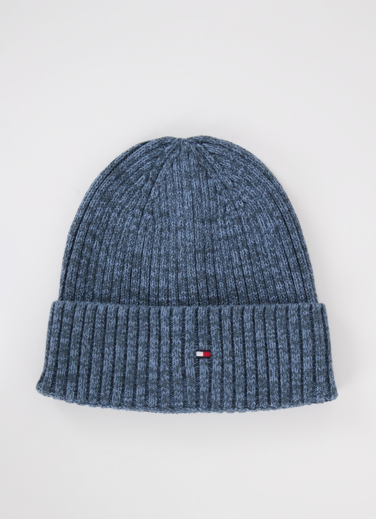 Tommy Hilfiger The Flag Twisted ribbed knit hat in cashmere blend