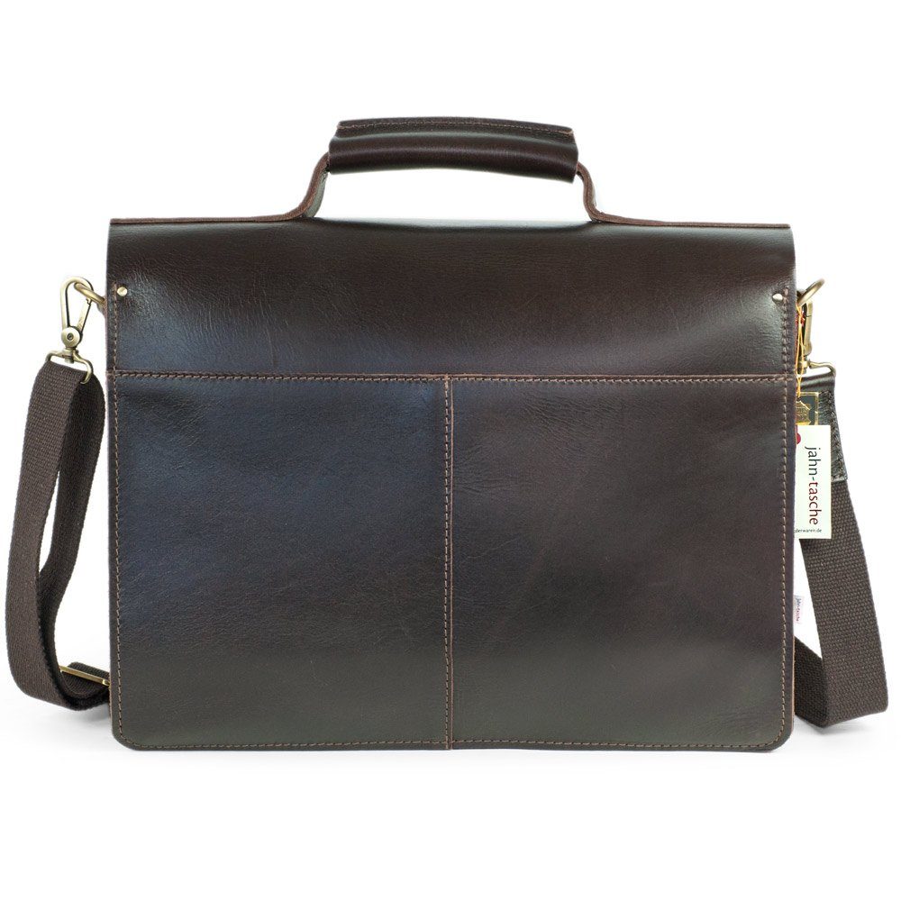 Jahn-Tasche Aktentasche Naturleder Lehrertasche, Anilin-Leder Braun Jahn-Tasche 420-anilin