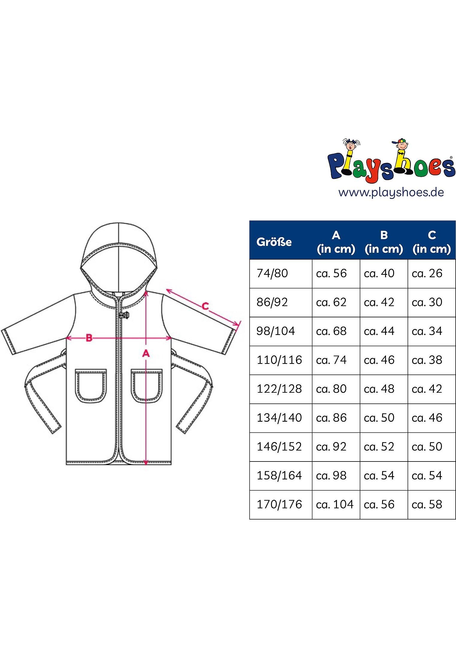 Playshoes Kinderbademantel Frottee-Bademantel Feuerwehr