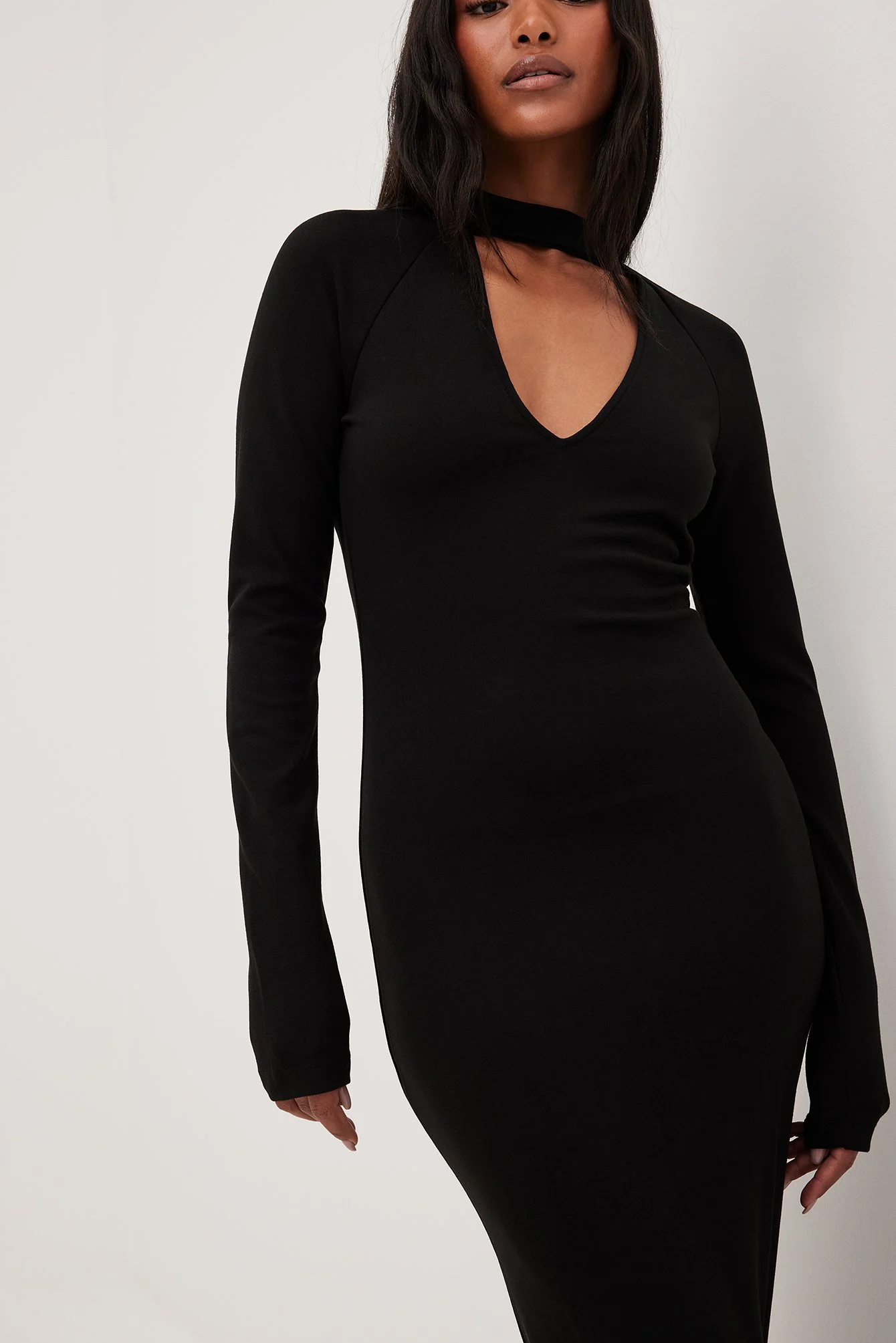 Choker-Keyhole-Maxikleid