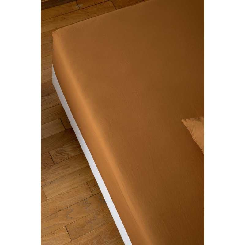 Drap-housse en Percale de Coton Bio lavé 1 personne