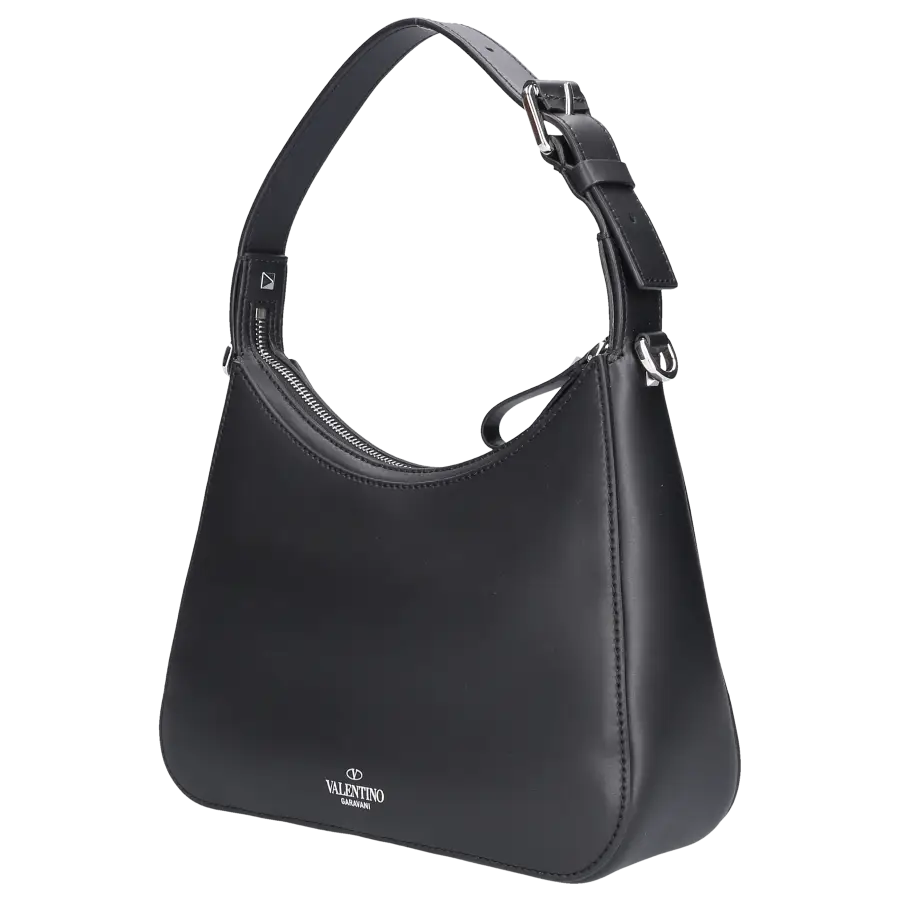 Valentino Garavani - Schultertasche VLTN HOBO Kalbsleder - schwarz