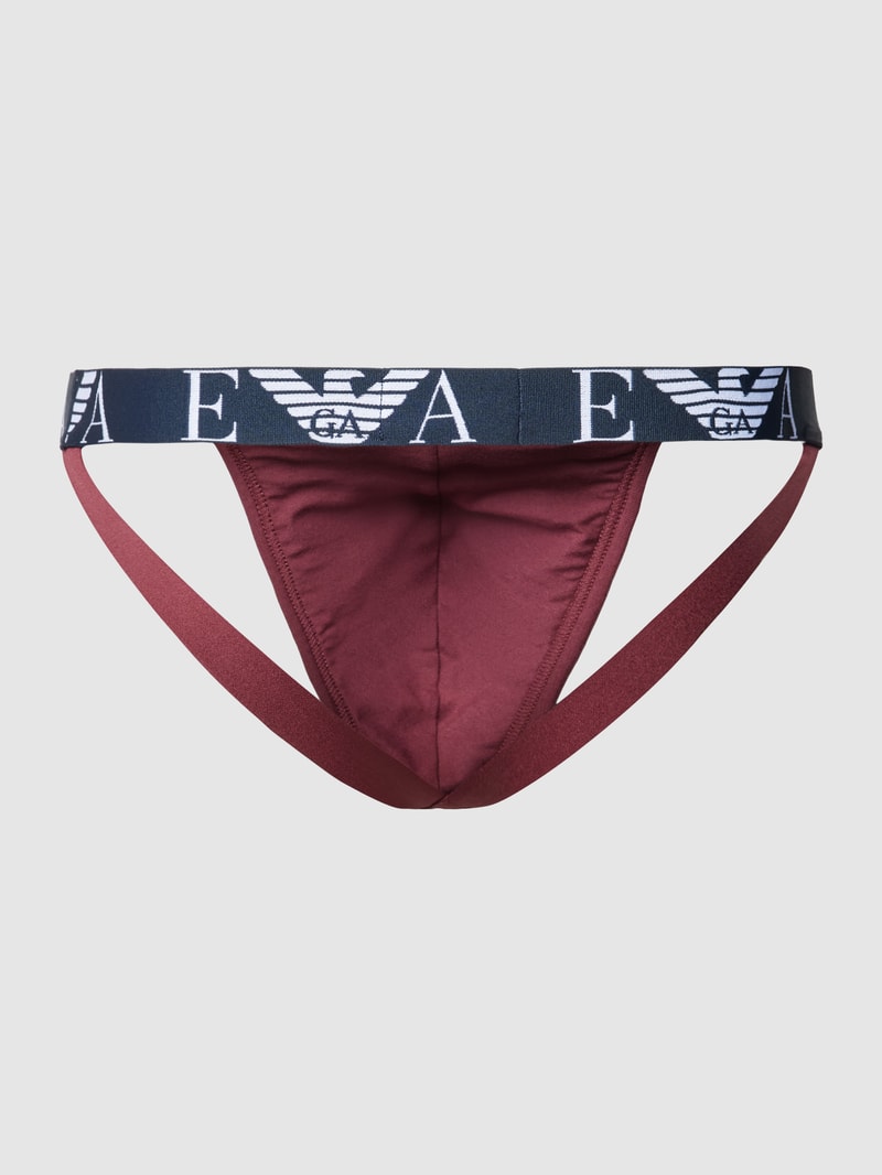Jockstrap mit Logo-Bund im 2er-Pack in bordeaux rot