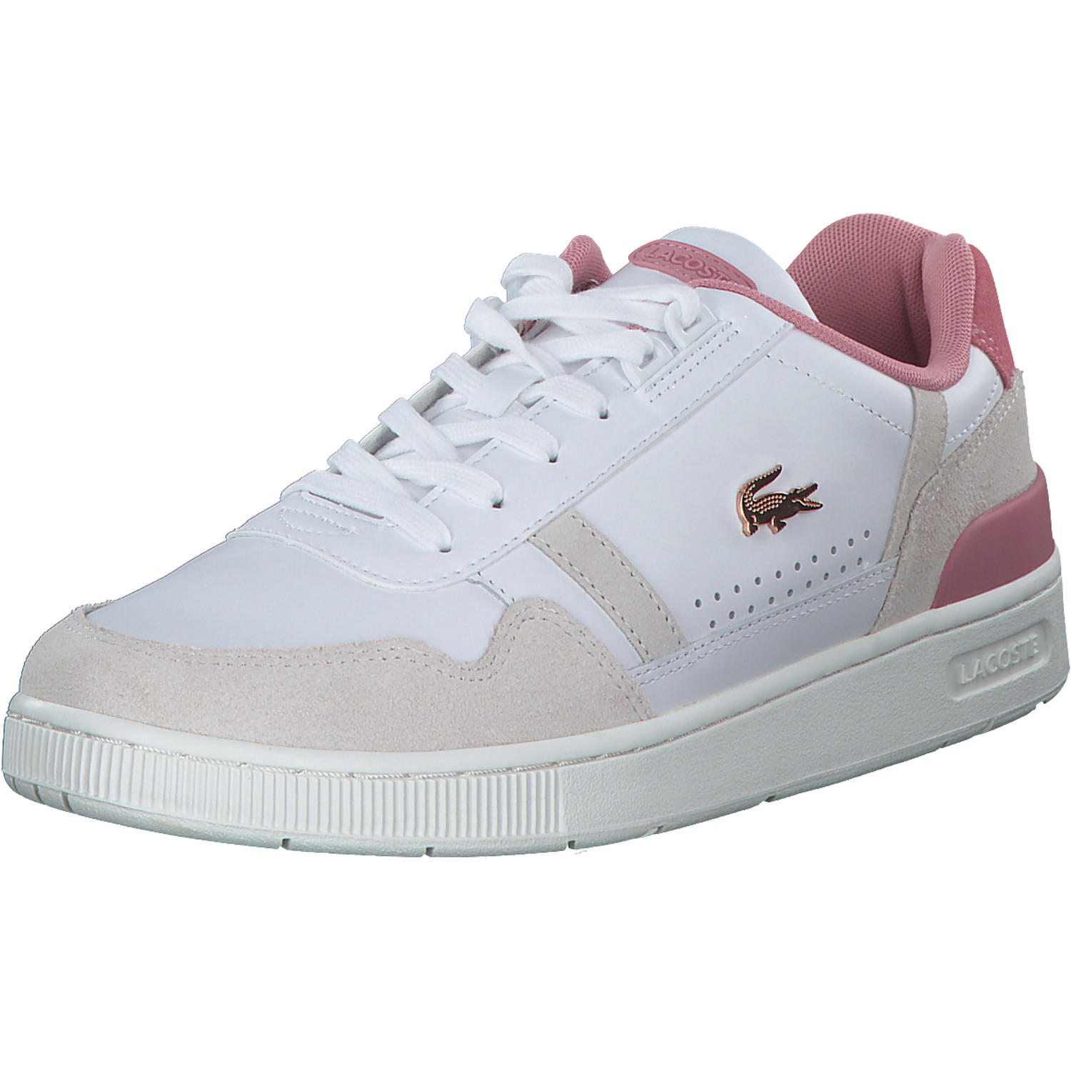 Lacoste T-Clip 47SFA0082, Schnürschuhe, Damen, weiß / light pink