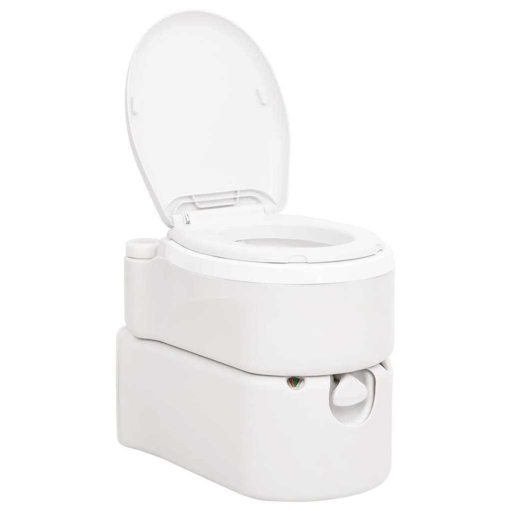 vidaXL Campingtoilette Camping-Einbautoilette Weiß 24 17 L HDPE PP