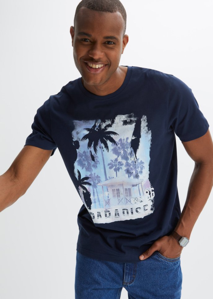 T-Shirt mit Komfortschnitt und Fotodruck
