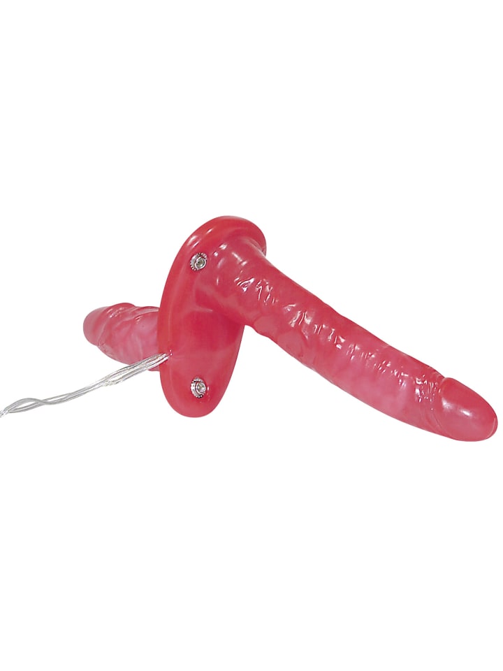 Bad Kitty Strap-On Duo in rot günstig kaufen 18 cm