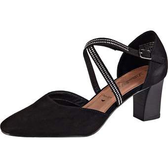 Via della Rosa Spangenpumps in schwarz