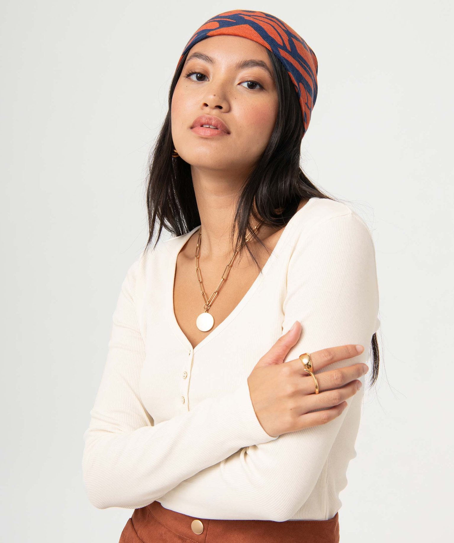 Tee-shirt femme à manches longues en maille ctelée ecru | GEMO