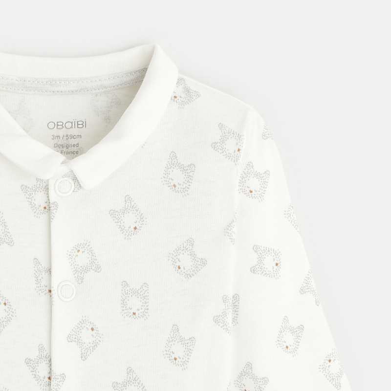 Body manches longues chats blanc naissance