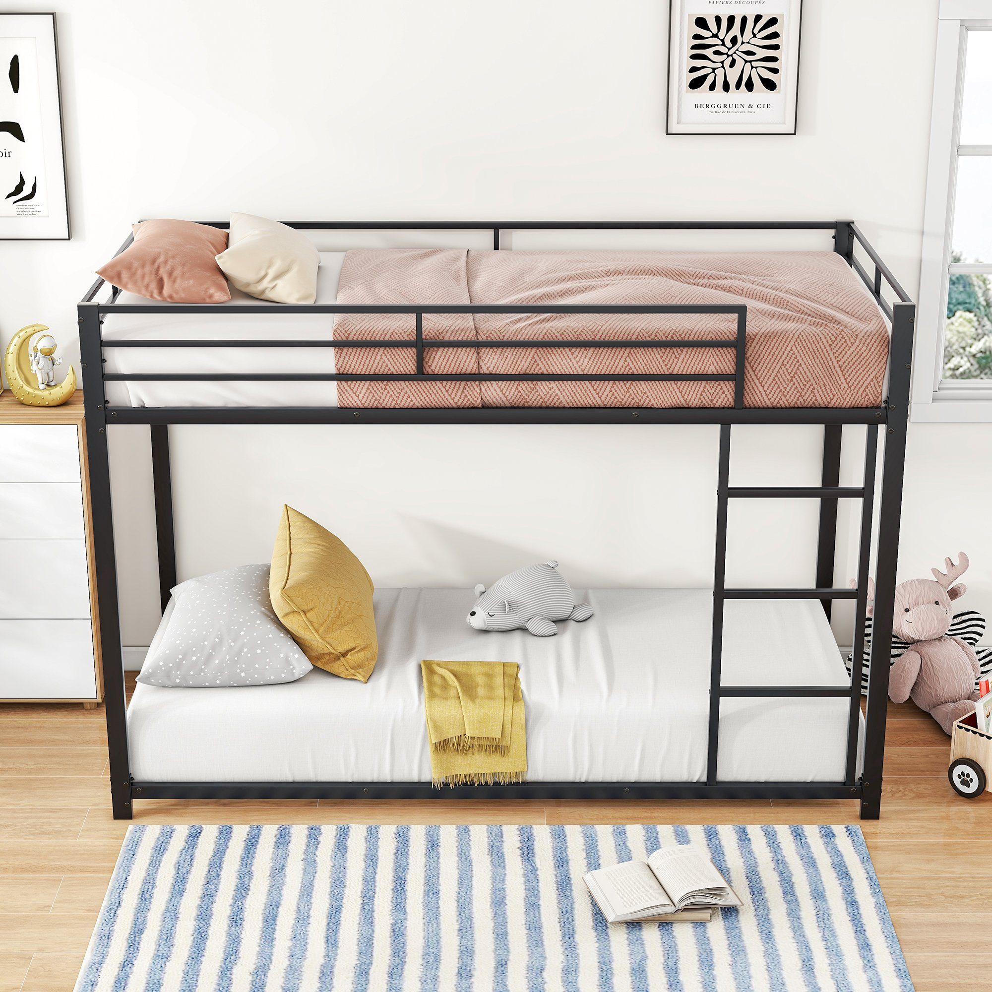 Celya Metallbett 90 x 200cm Kinderbetten, Etagenbetten, Eisenetagenbetten in klassischer Form