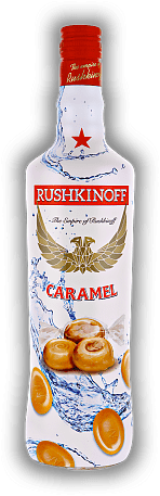 Rushkinoff Vodka & Caramel 1,0 Liter Rushkinoff Vodka & Caramel 1,0 Liter  1	 Liter - Vol 18%