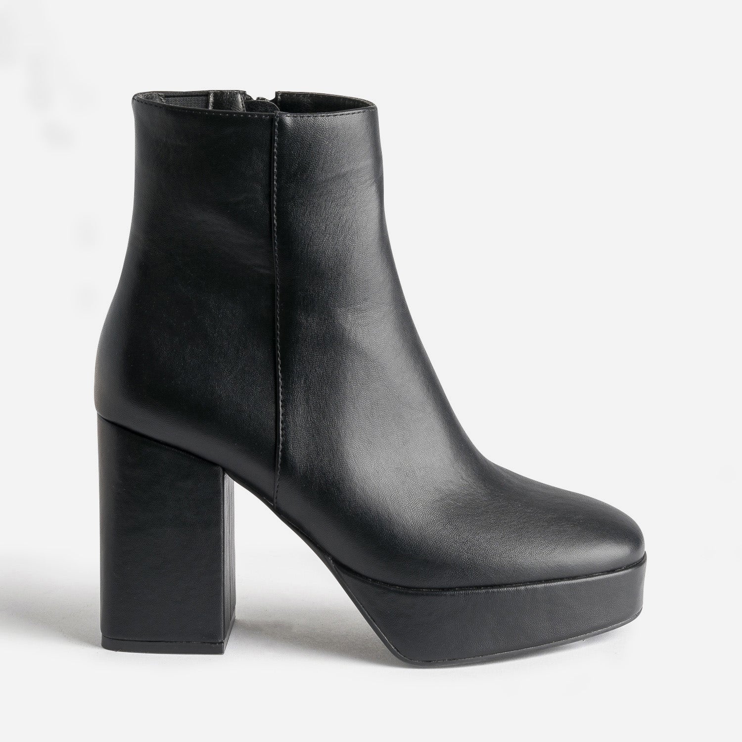 Boots TEXTO noir éco-conçu à talon carré