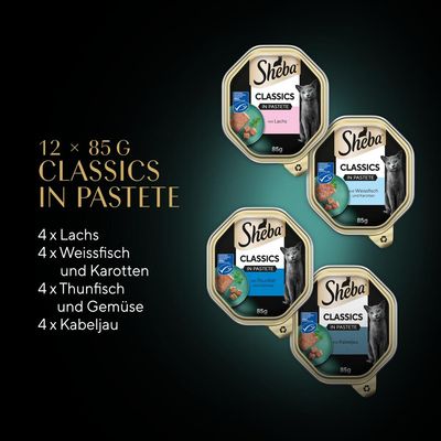 Multipack Sheba Varietäten Schälchen 12 x 85 g