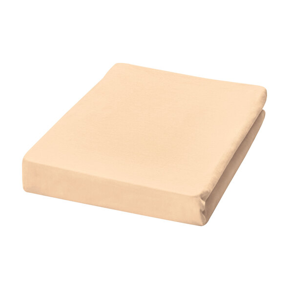 Jersey Spannbetttuch, 90-100 x 200 cm, sand
