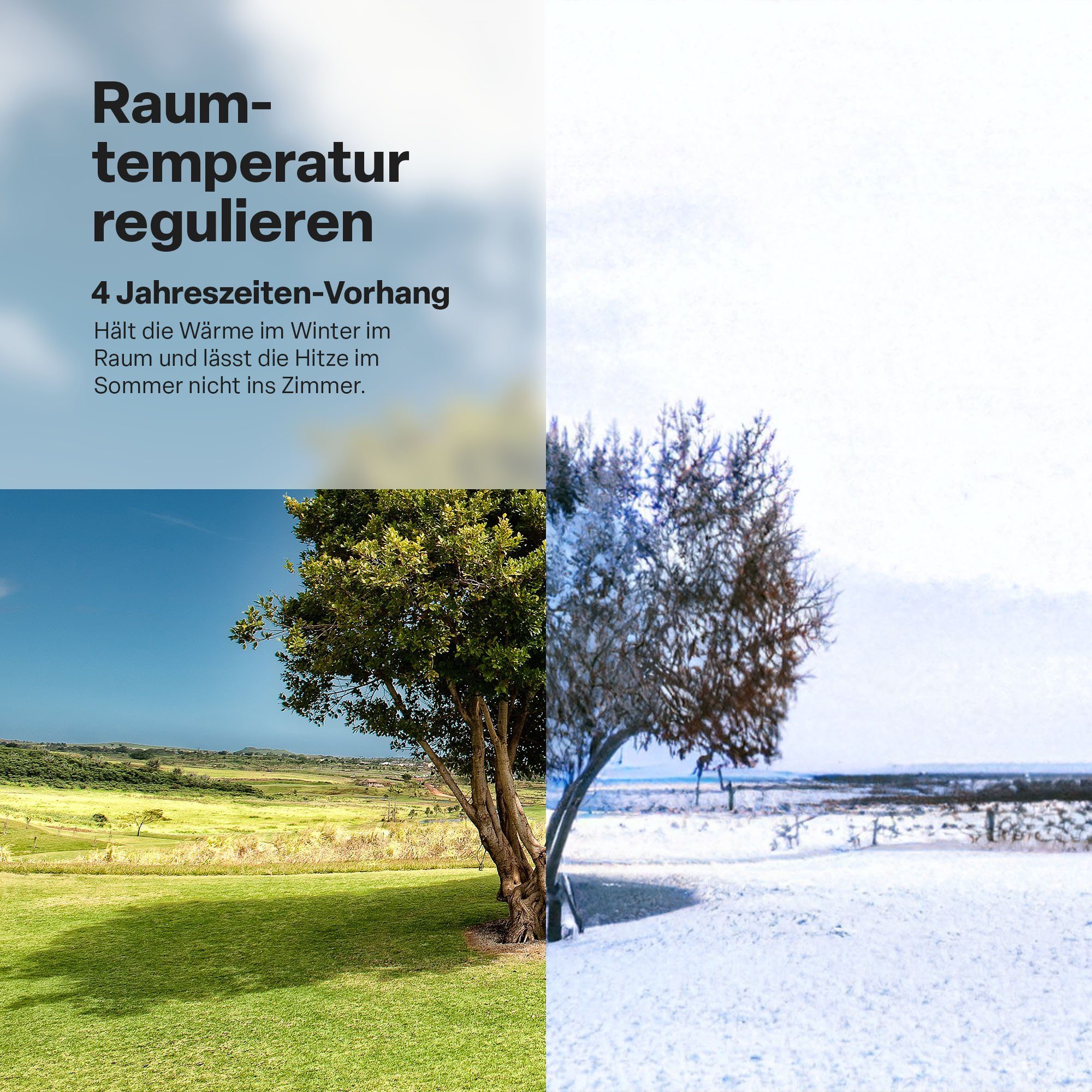 Verdunklungsrollo Thermo / Verdunklung, Bestlivings, verdunkelnd, Klemmfix, Klemmfix oder Schraubmontage, Thermorollo (60x150cm) - Verdunkelungsgardine Thermogardine
