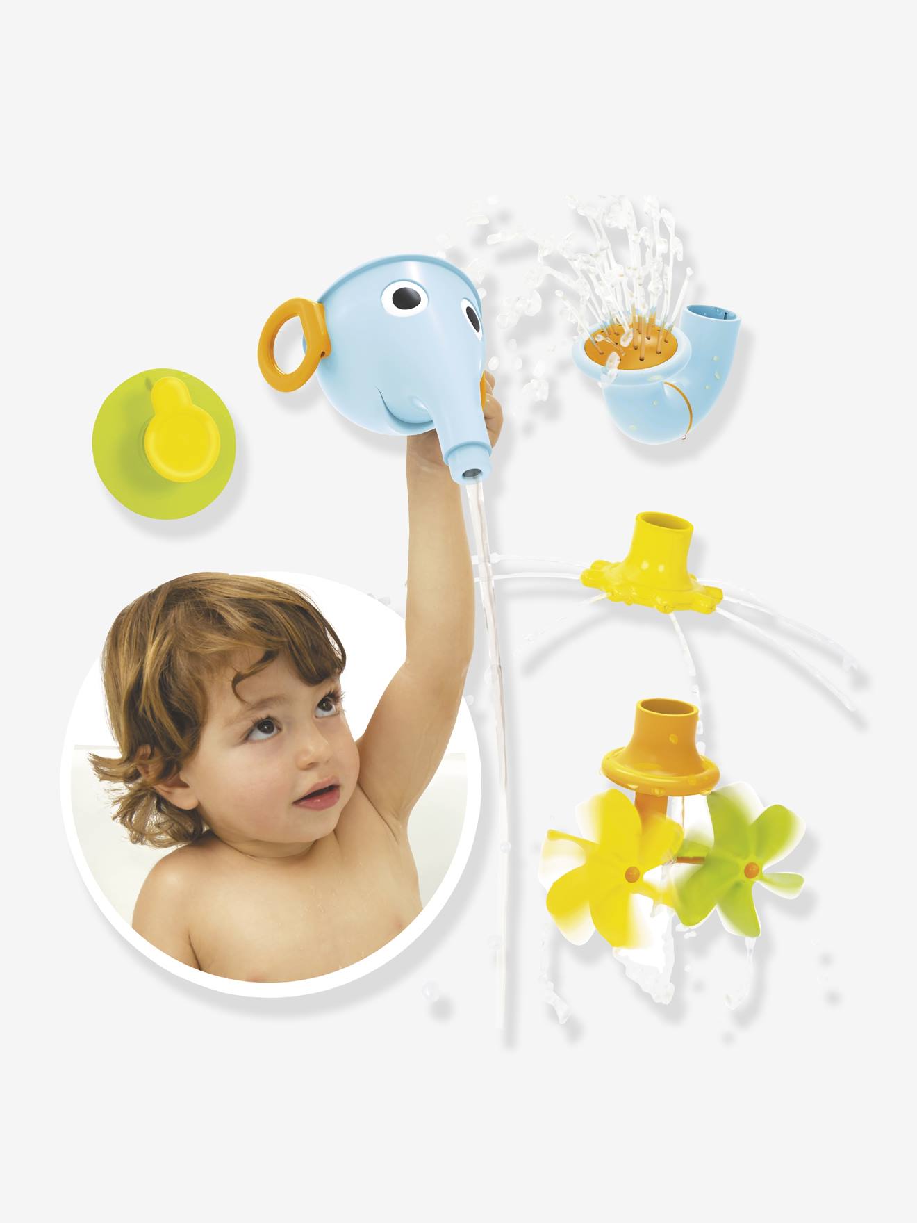 Eléphant de bain YOOKIDOO bleu