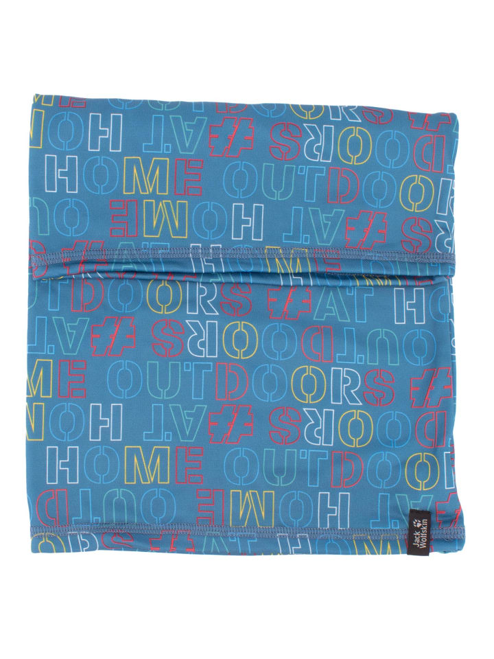Jack Wolfskin Accessoires Real Stuff Print Loop Tube Neck Warmer in Blau günstig kaufen onesize