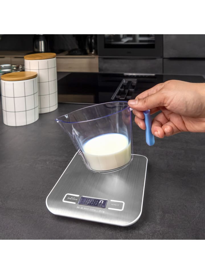 Intirilife Digitale Küchenwaage - 5kg Elektronische Waage in SILBER günstig kaufen onesize