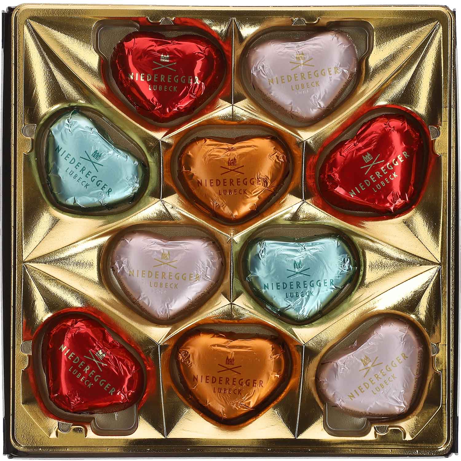 Niederegger Meisterselektion Herzen 'Dark' 125g