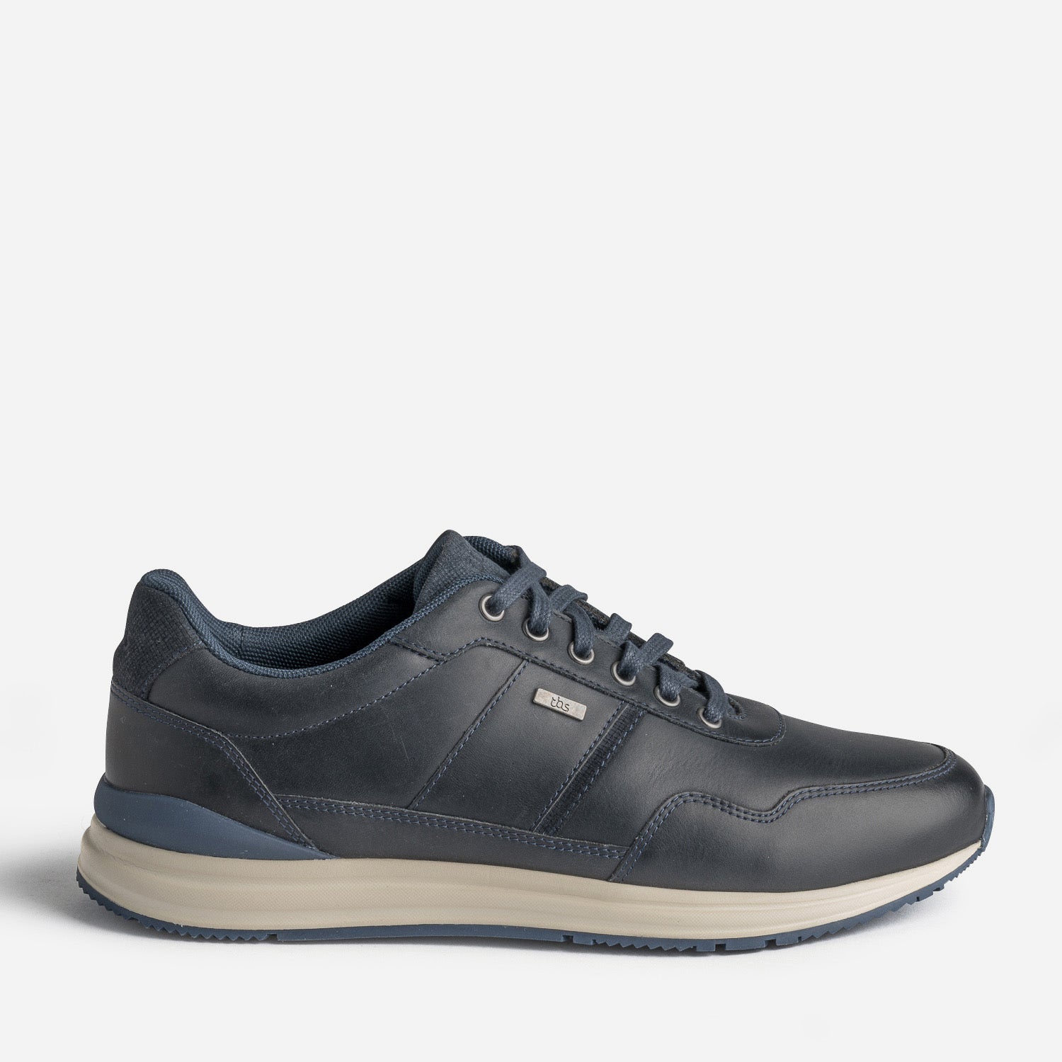 Tennis TBS marine en cuir