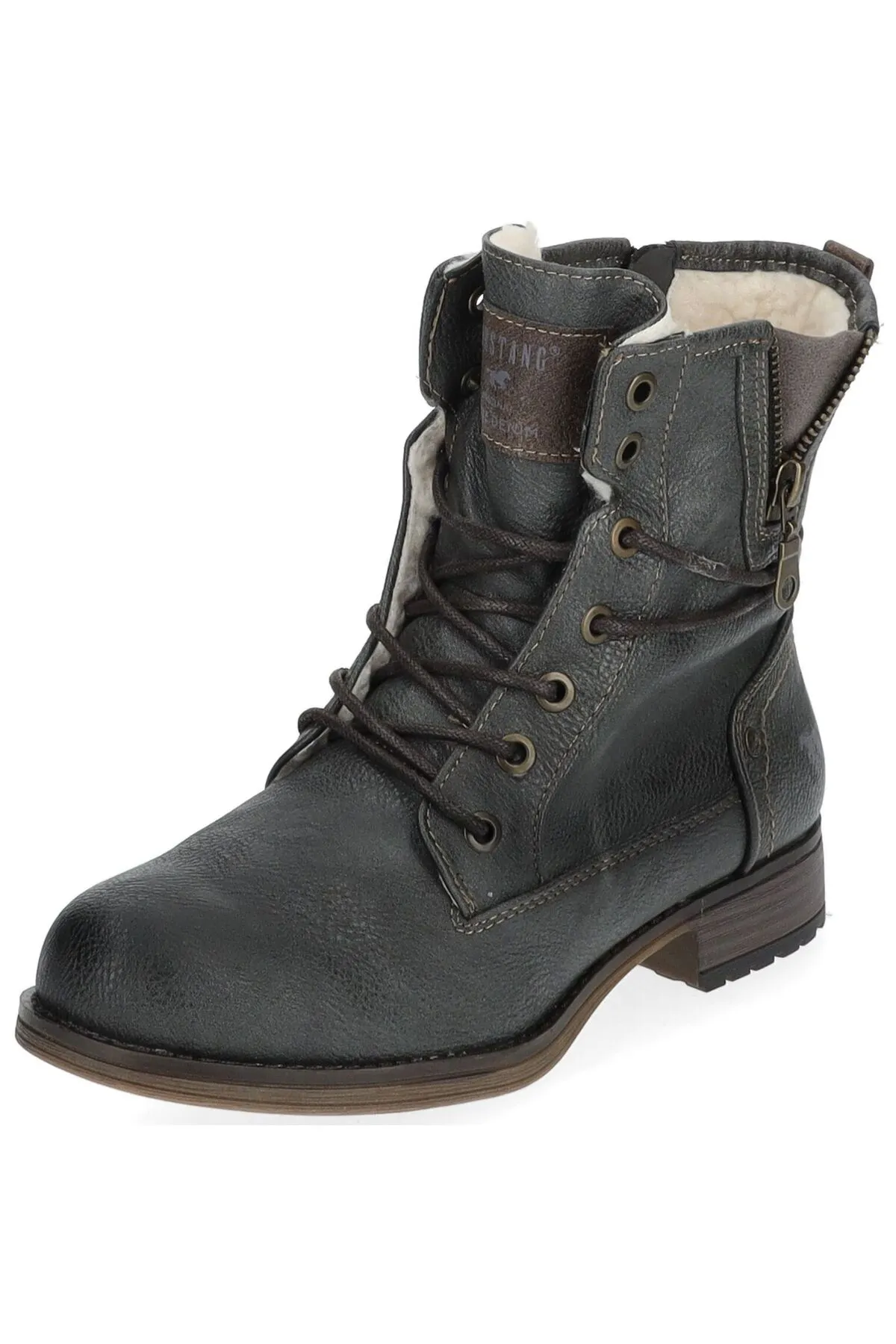Mustang  Stiefelette - Grau - Blockabsatz
