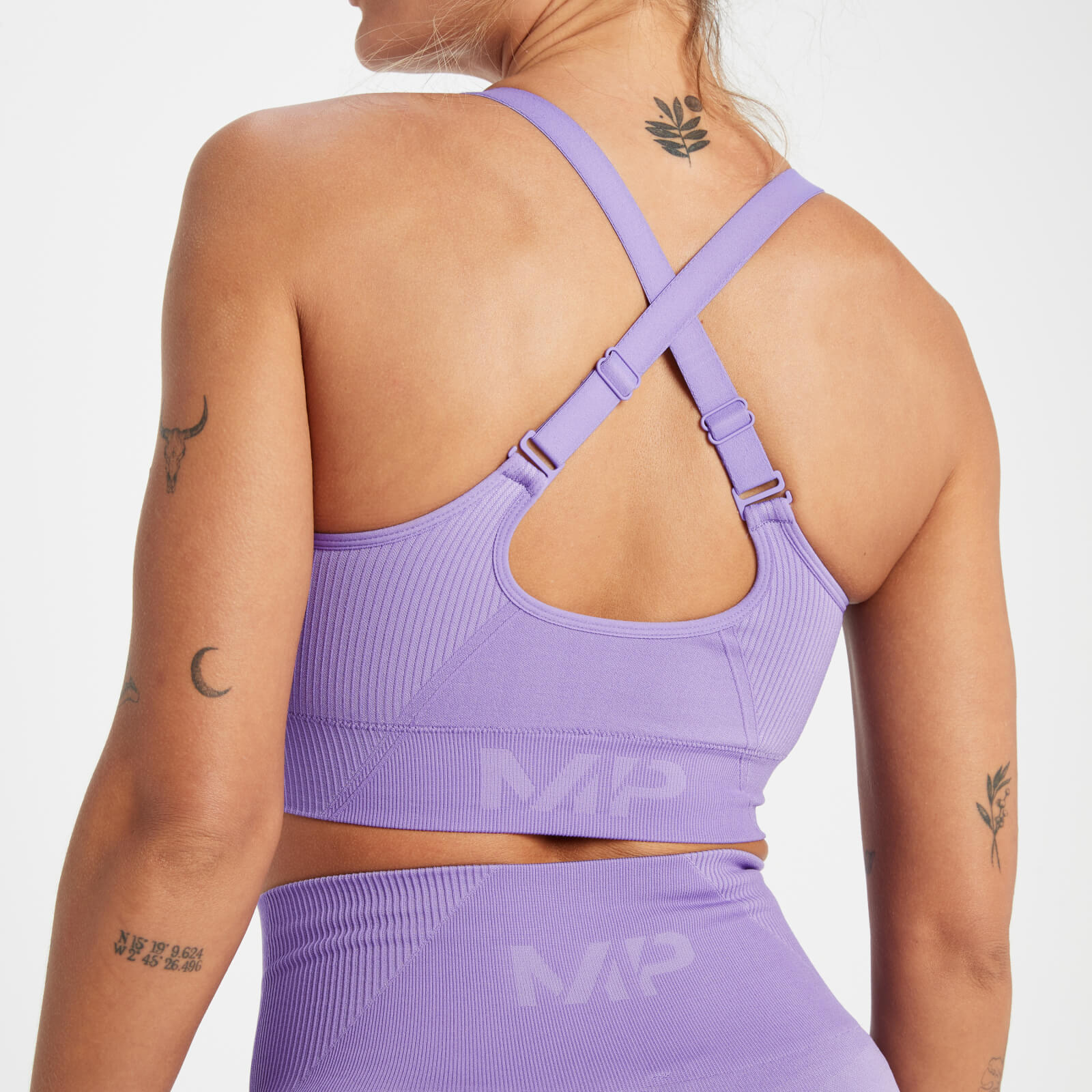 Brassière de sport sans coutures MP Tempo Tonal pour femmes – Lilas électrique