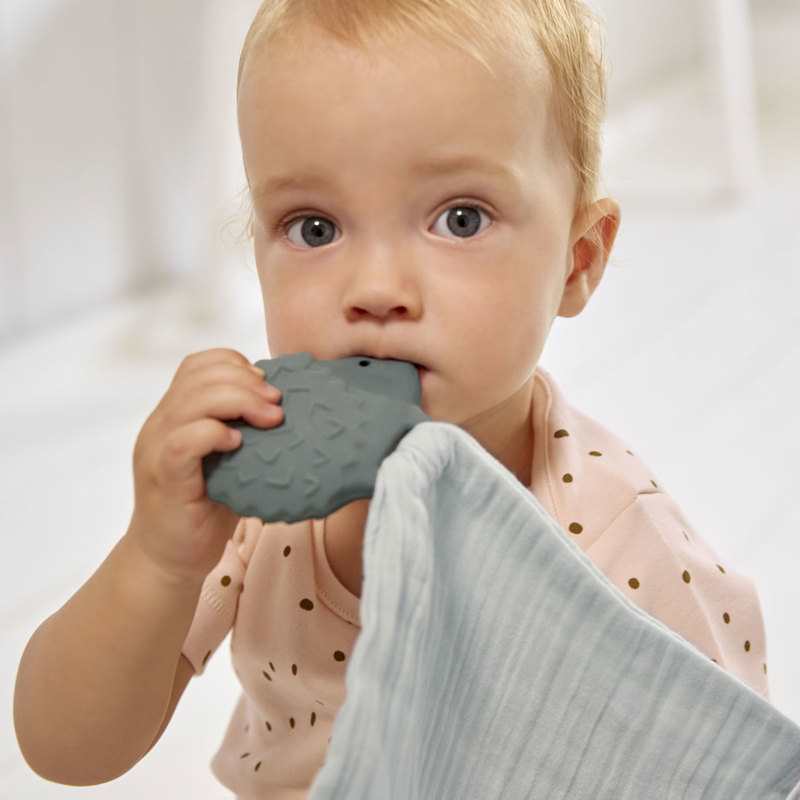 Anneau de dentition caoutchouc doudou Hérisson gris Lässig
