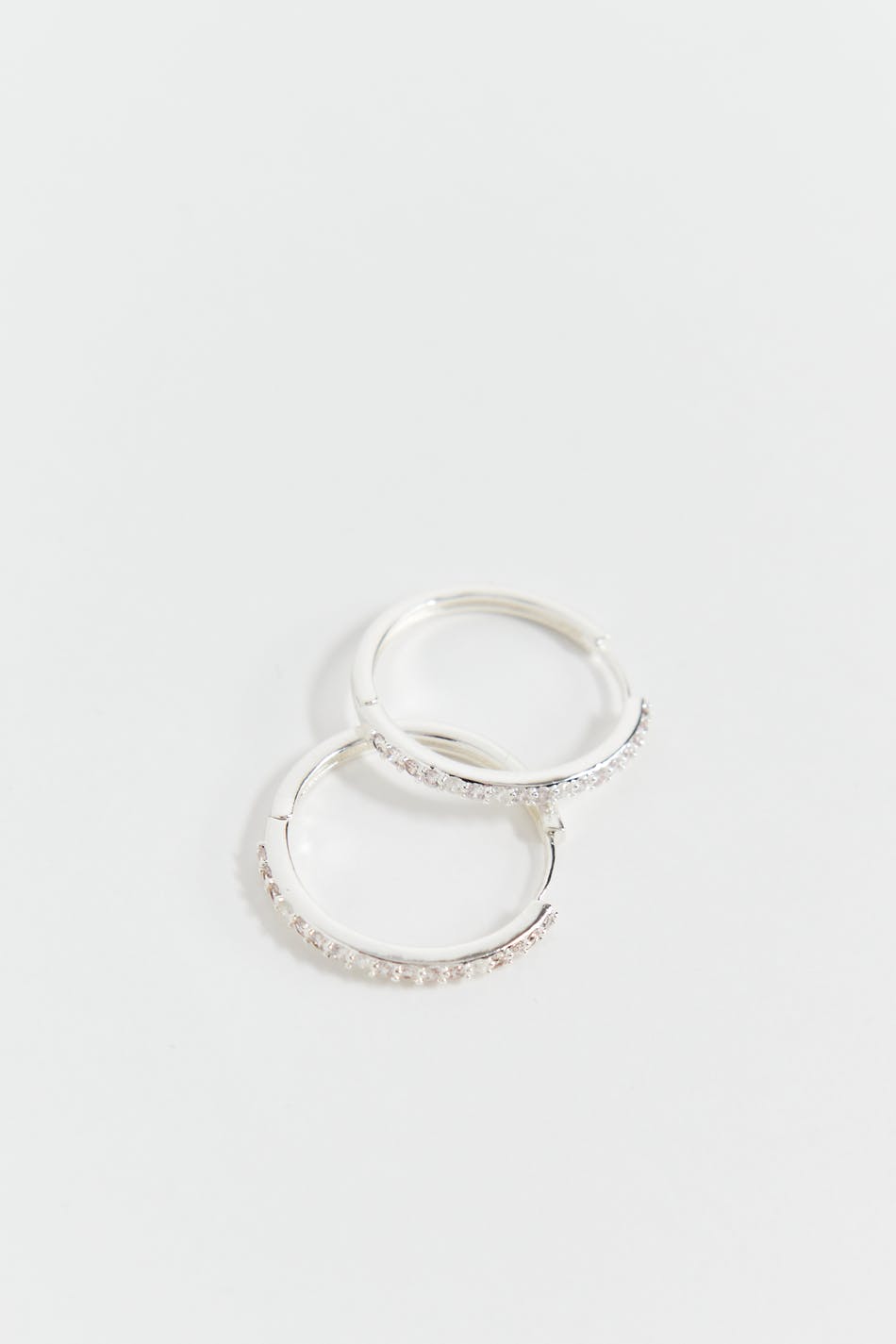 Rhinestone hoops earrings