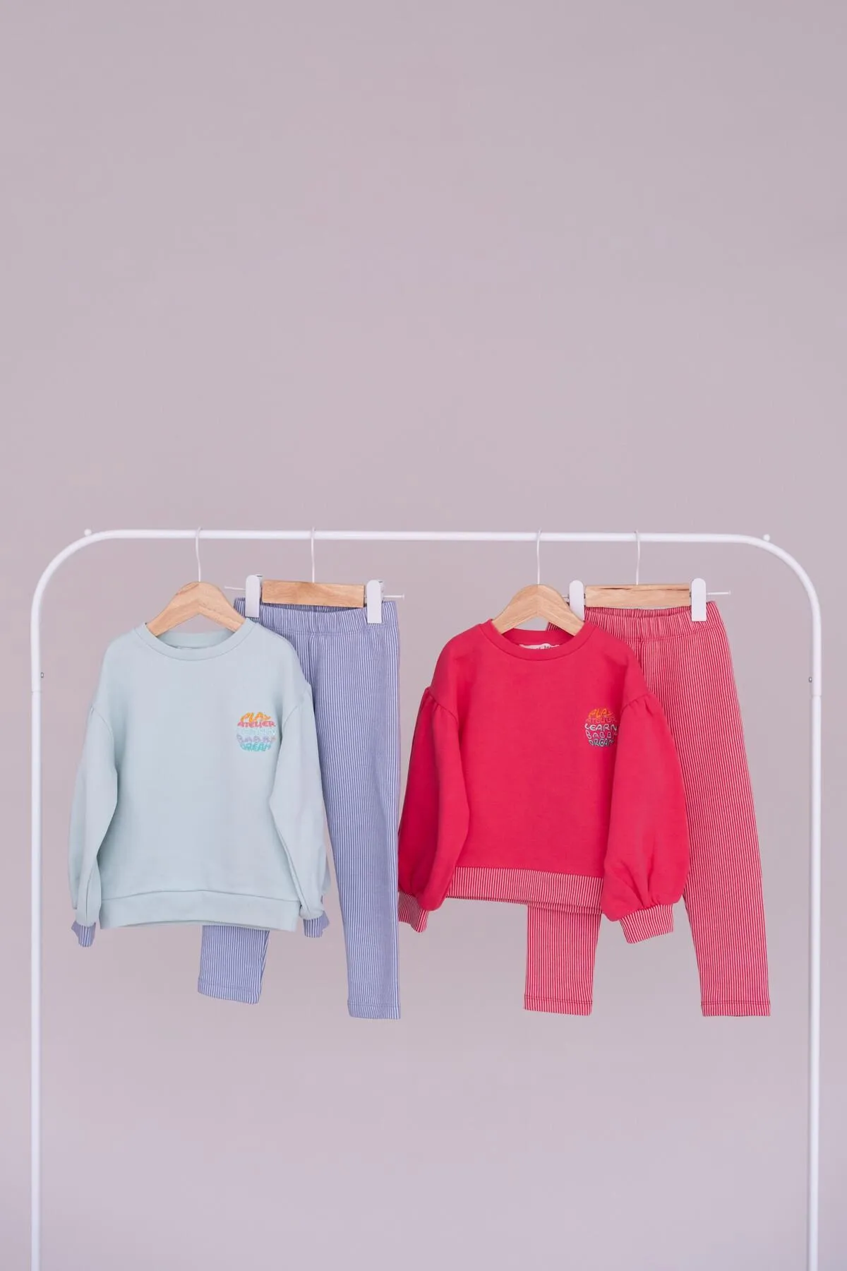 C&City  Langer Kinder-Trainingsanzug Mint/Flieder