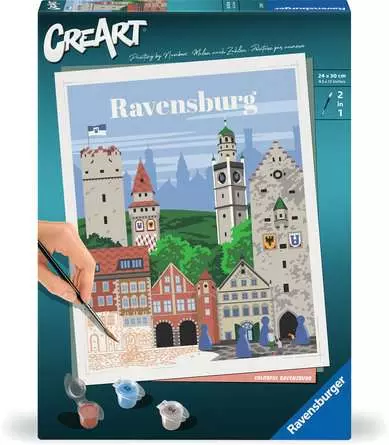 CreArt Farbenfrohes Ravensburg - Malen nach Zahlen für Erwachsene