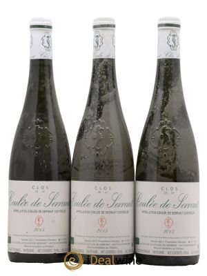 Savennières Clos de la Coulée de Serrant Vignobles de la Coulée de Serrant - Nicolas Joly  2015 - Lot de 3 Bouteilles