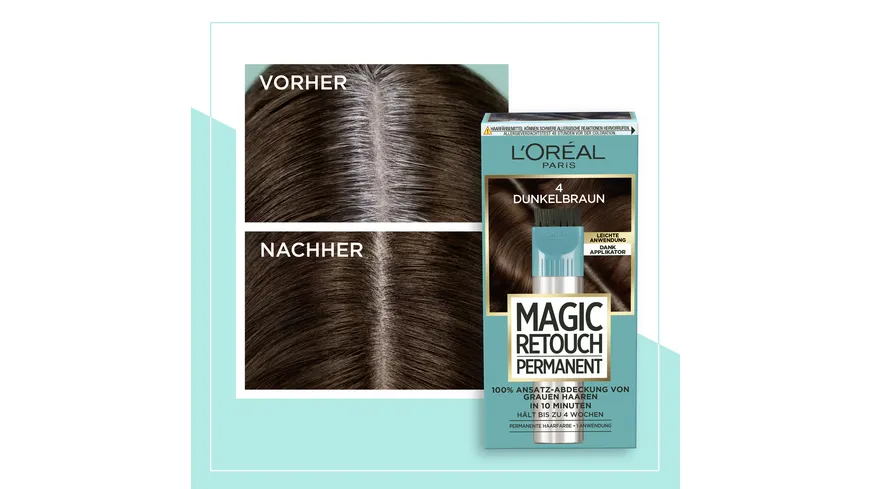 L'Oréal MAGIC RETOUCH Permanent Ansatz-Abdeckung 4 - dunkelbraun